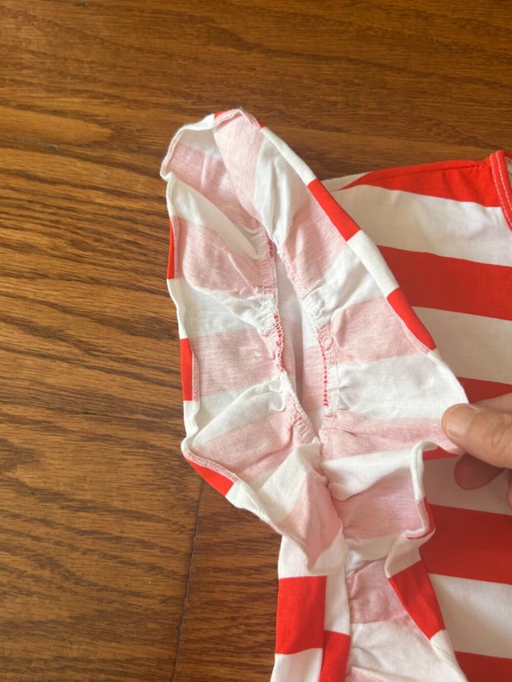 NWOT Zara Little Girls Red and White Striped Ruffle Sleeve Tee Size 5 5T New - Picture 11 of 13